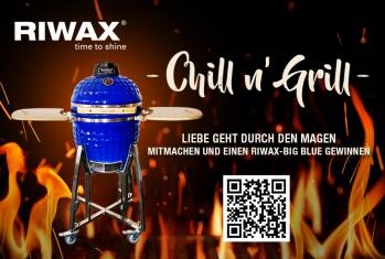 Wettbewerb: Riwax «Big Blue Egg»-Grill zu gewinnen